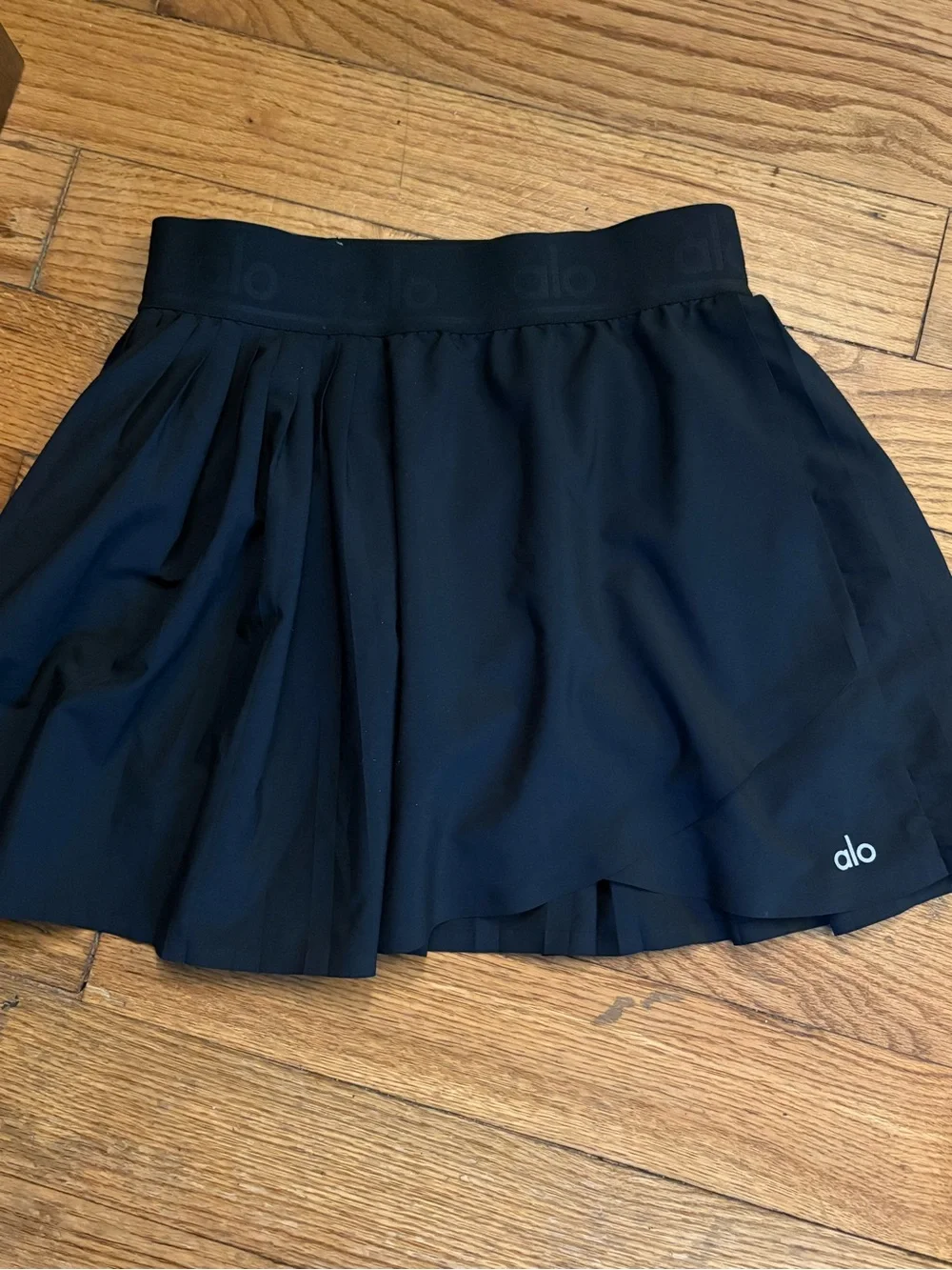 ALO Yoga Black Aces Tennis Skirt w/ Built in Shorts w/ Pockets Size XS